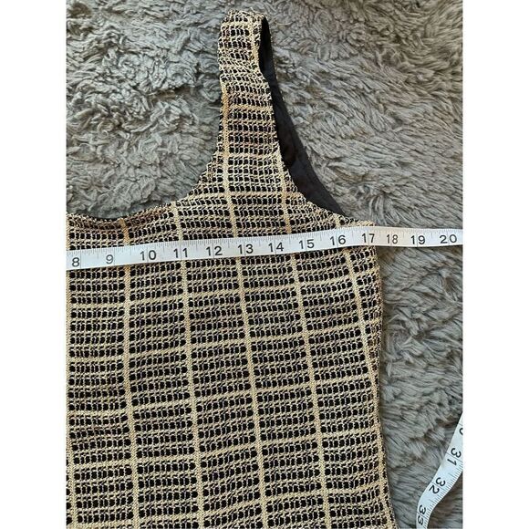 JS collections gold metallic‎ threaded blouse size 10 - Picture 4 of 5